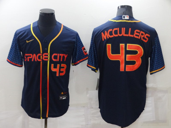 Men's Houston Astros #43 Lance McCullers 2022 Navy City Connect Cool Base Stitched Jersey